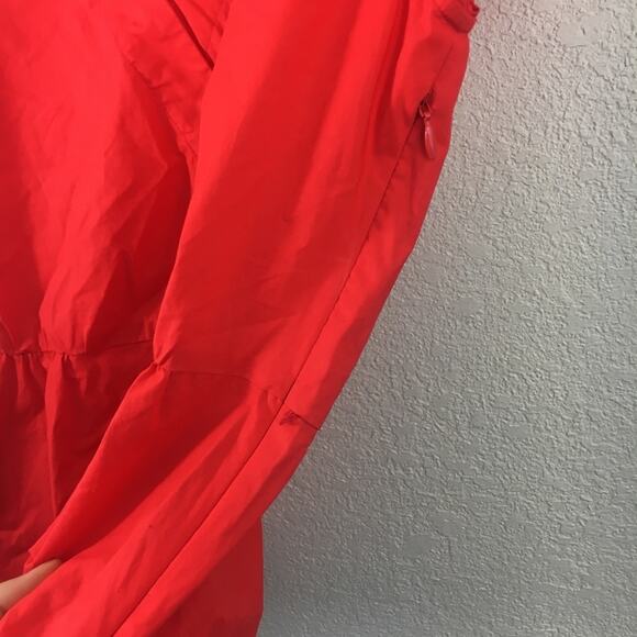 NWT J. Crew red peplum style shirt sleeve blouse - Picture 5 of 5